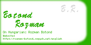 botond rozman business card